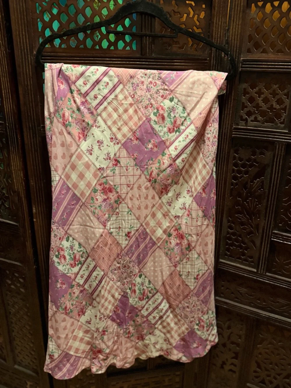 Sugar Thrillz Pink & Lavender Patchwork High-Low Skirt - Picture 1 of 6